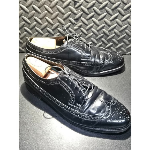 Florsheim Other - Florsheim Imperial 92654 Black Leather Wingtip Oxford Mens 12EEE Vintage